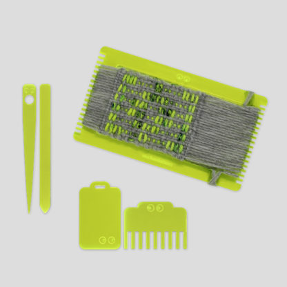 Mini Webrahmen Set fluo grün