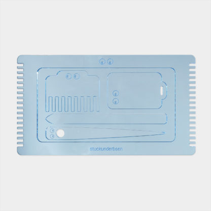 Mini Webrahmen Set fluo ice blue – Bild 7